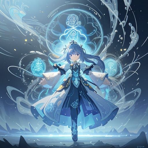 Majestic Mecha Mage in Anime-Inspired, High-Fantasy Armor