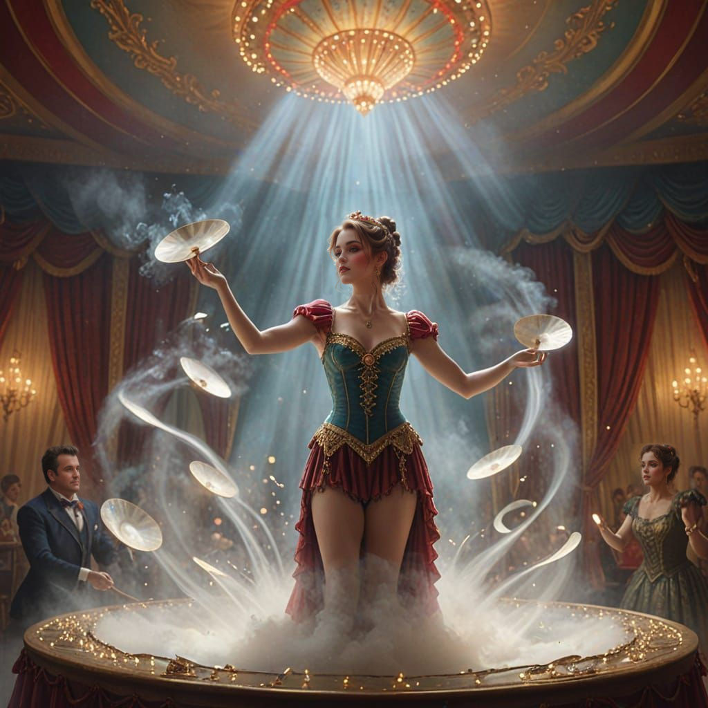 Ethereal Circus Performance in Fantasy Style