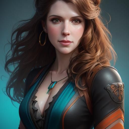 use the secret prompt, anna kendrick, young, hot, loving, full face, smiling, , mini skirt, long, curly hair in a bun, 1...