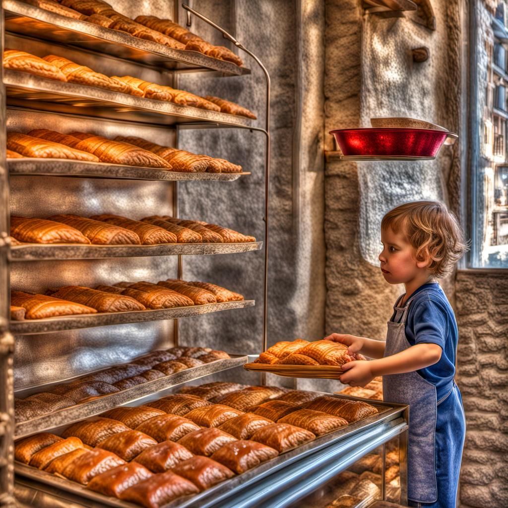 Greek Baklava Pastry in a Sunlit Vintage Bakery