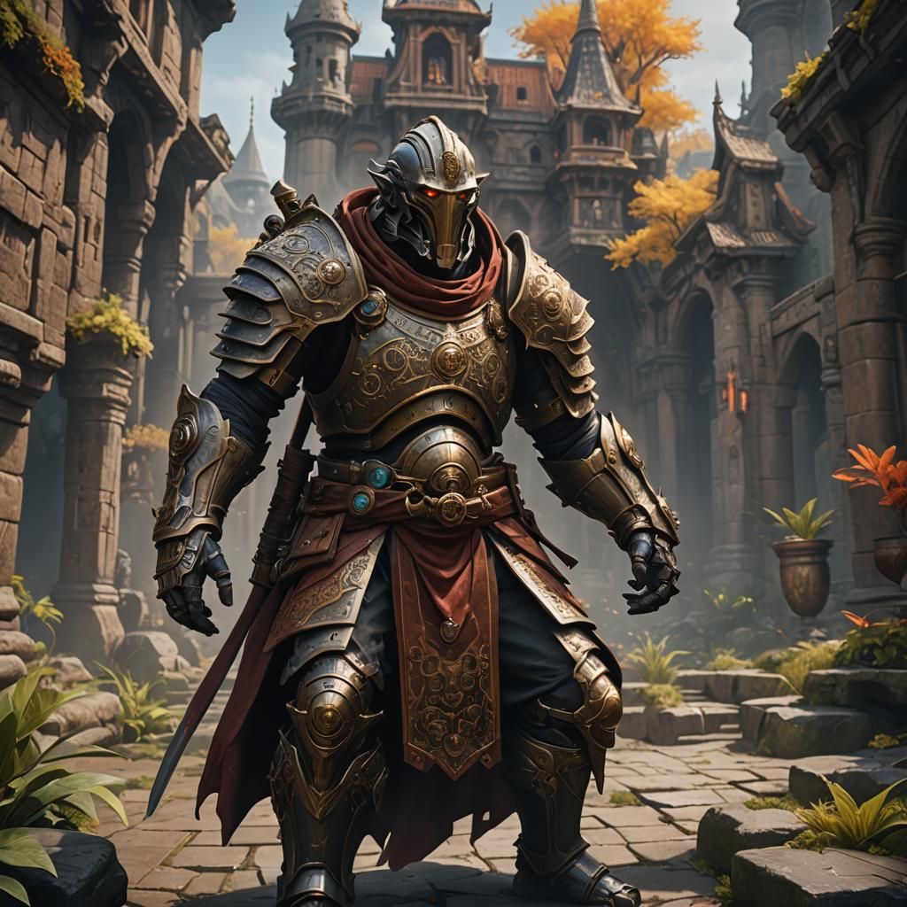Warforged Monk Fantasy Concept Art