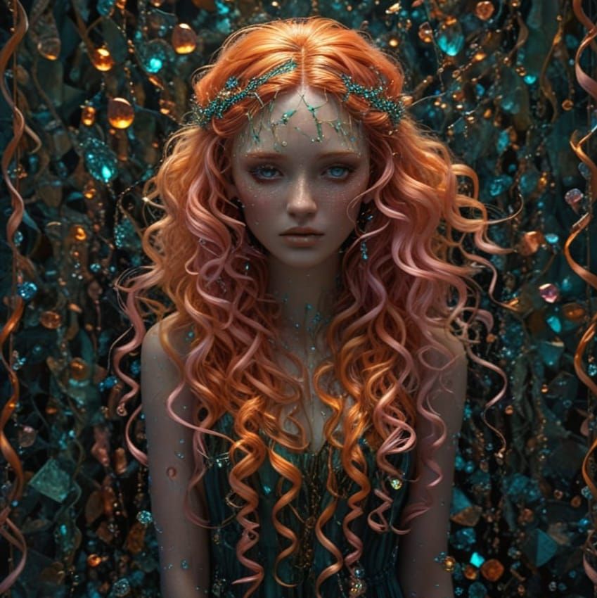 Elegant Shattered Glass in a Dreamlike Sky