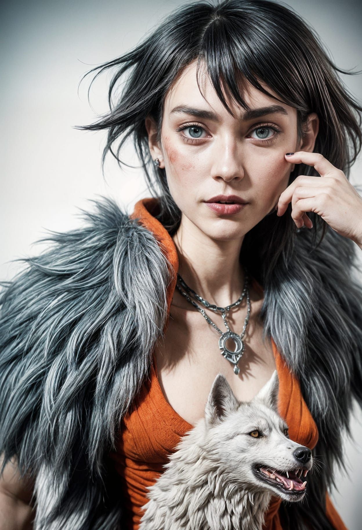 Lone Wolf Enters a Mystical Realm in Triadic Colors