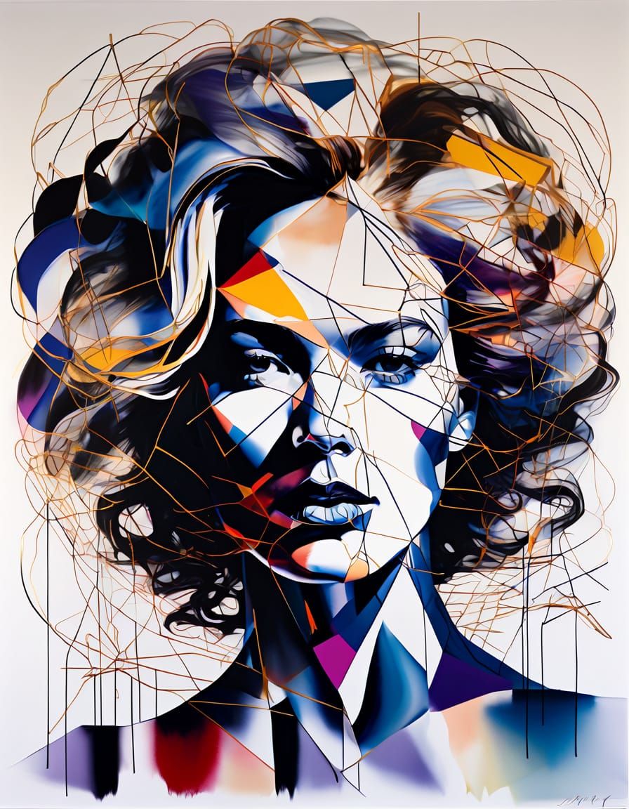 Ethereal Abstract Portrait in Jewel Tones