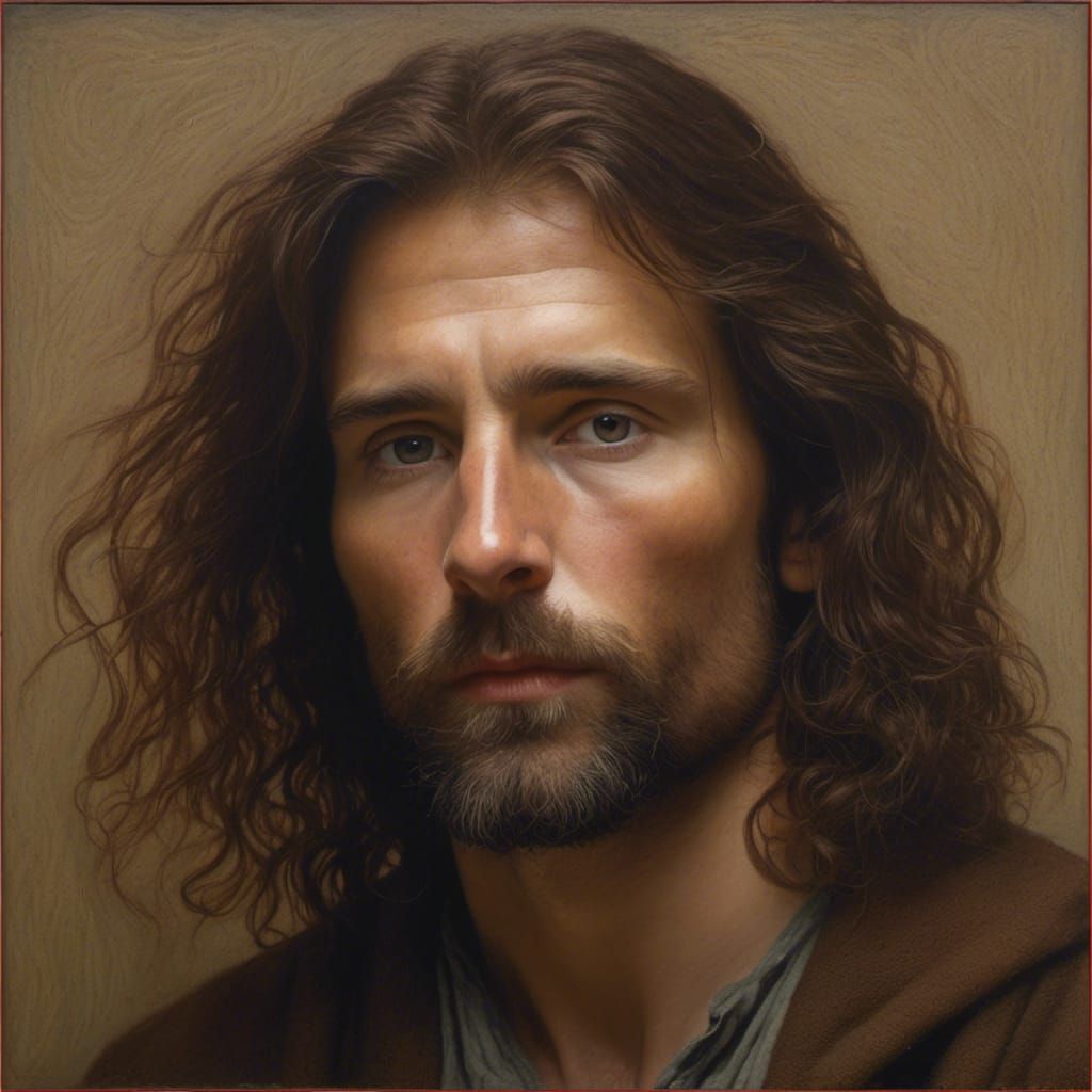 Middle Earth Ranger in Tonalist Painting Style