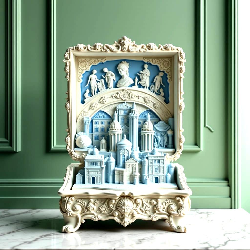 Works of Art collection,  decorative ceramic box,