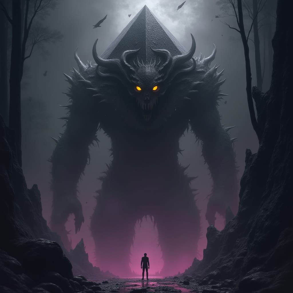 Gothic Horror Creature: Malevolent Pyramid Abomination