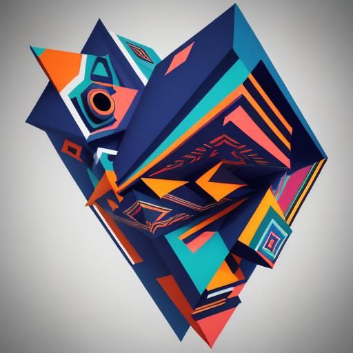 Cubist Portrait of Jennifer González in Geometric Fauvism St...