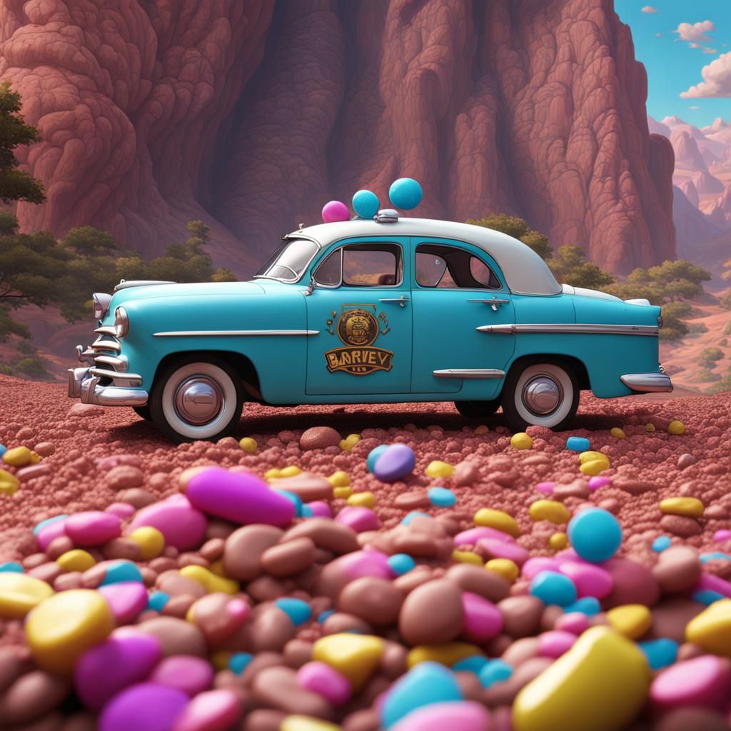 Barney Fife's Pop Rocks Overload: A Detailed Digital Paintin...