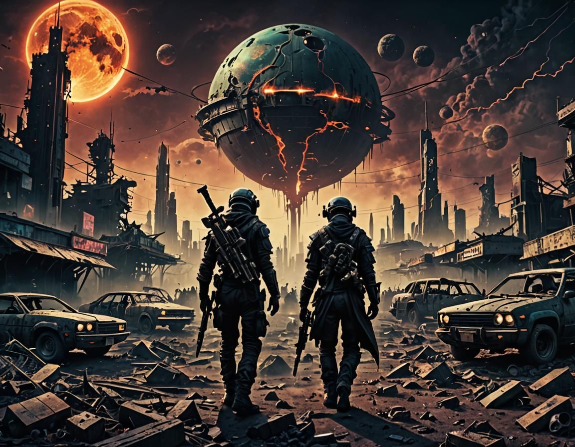 Post-Apocalyptic Cyberpunk Undead Planet Album Cover