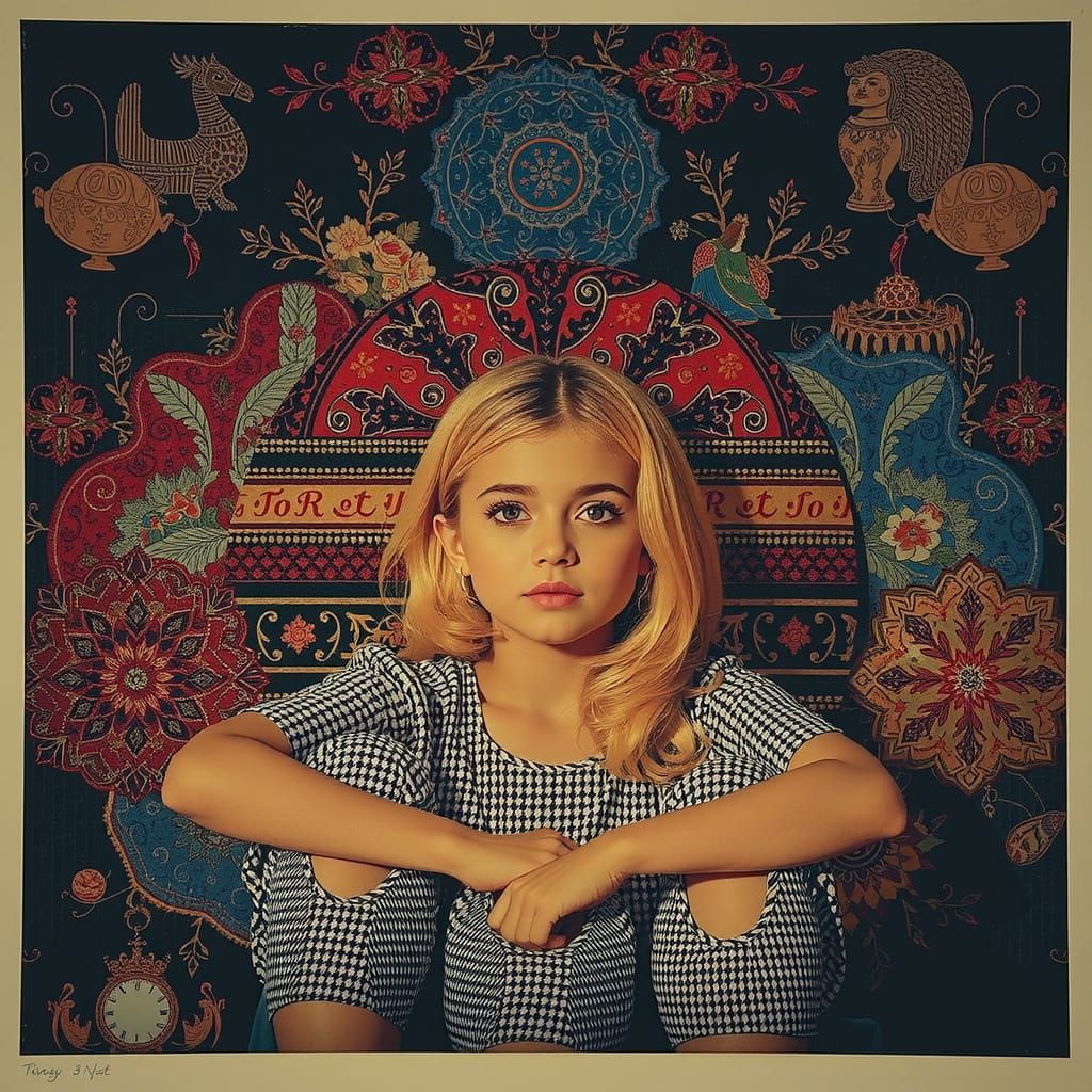 Vintage Collage of Shadow Play Figures