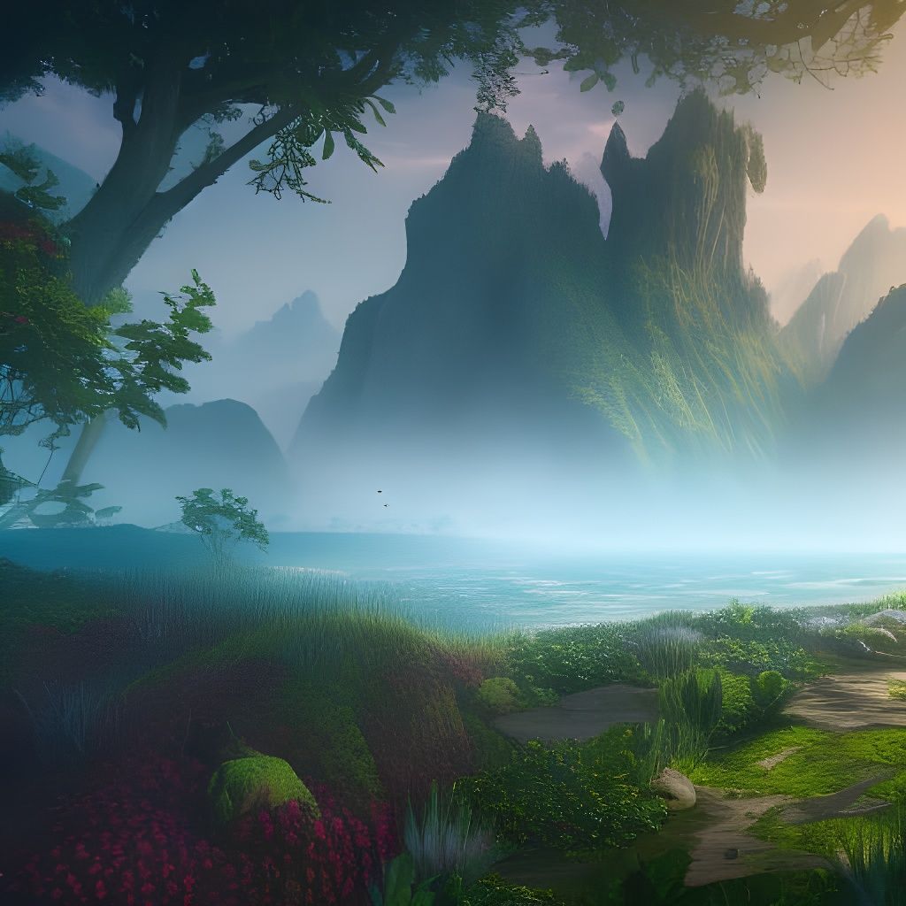 Healing Nature Pool with Reuche Seed Geometry