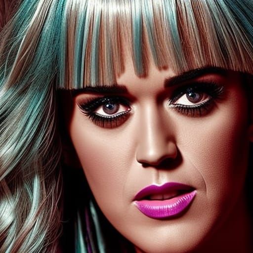 Katy Perry as Punchline: Hyperrealistic DC Comics Art