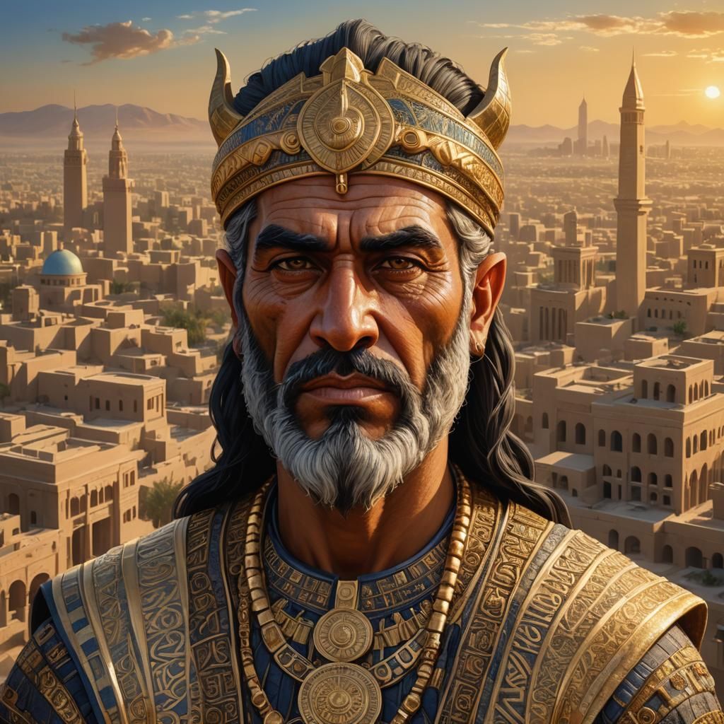 Ancient Mesopotamian God of Iraq Ninkilim in Royal Attire