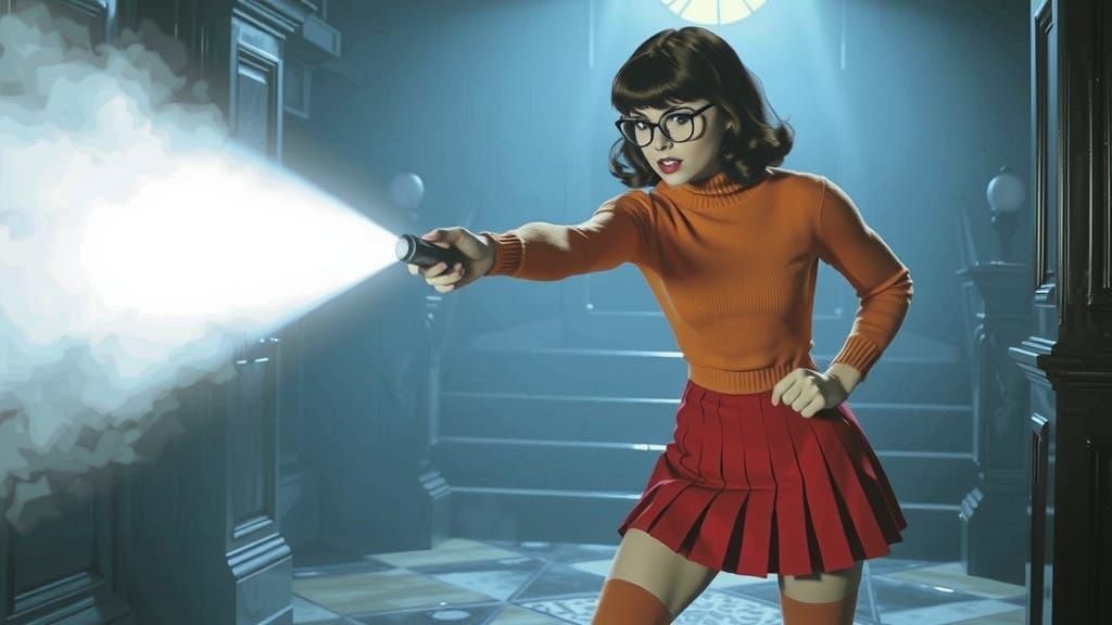 Velma Dinkley in Sin City Film Noir Scene