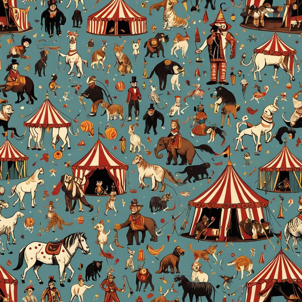 AI Interpretation of a Circus Scene