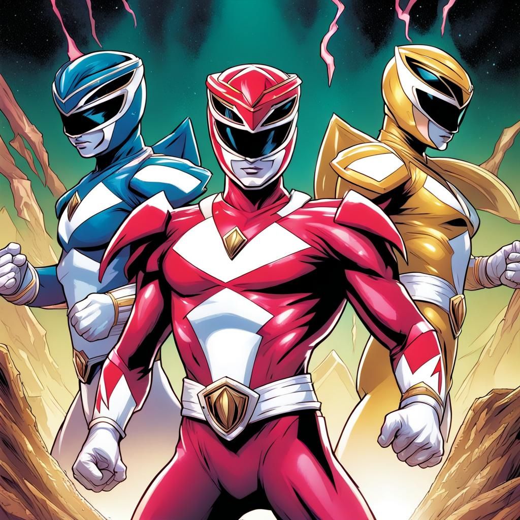 Mighty Morphin Power Rangers Comic Book Art