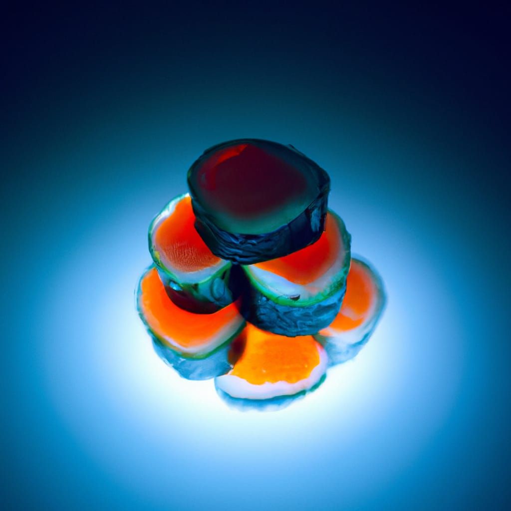 Vibrant Neon Sushi in Close-Up