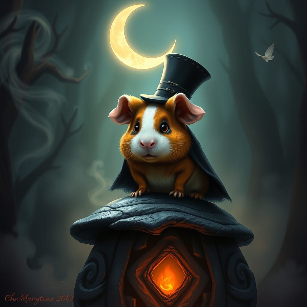 Malevolent Guinea Pig Conquers Ancient Tome in Dark, Mystica...