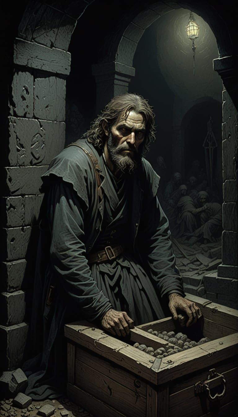 Gravedigger in Dungeon: 19th Century Horror