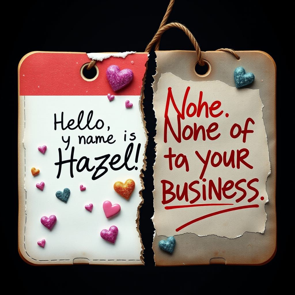 Whimsical and Rebellious Name Tag Personas