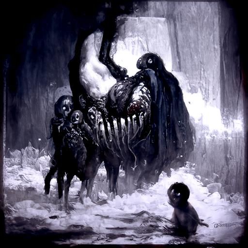Breeding Horror in Engraving Style