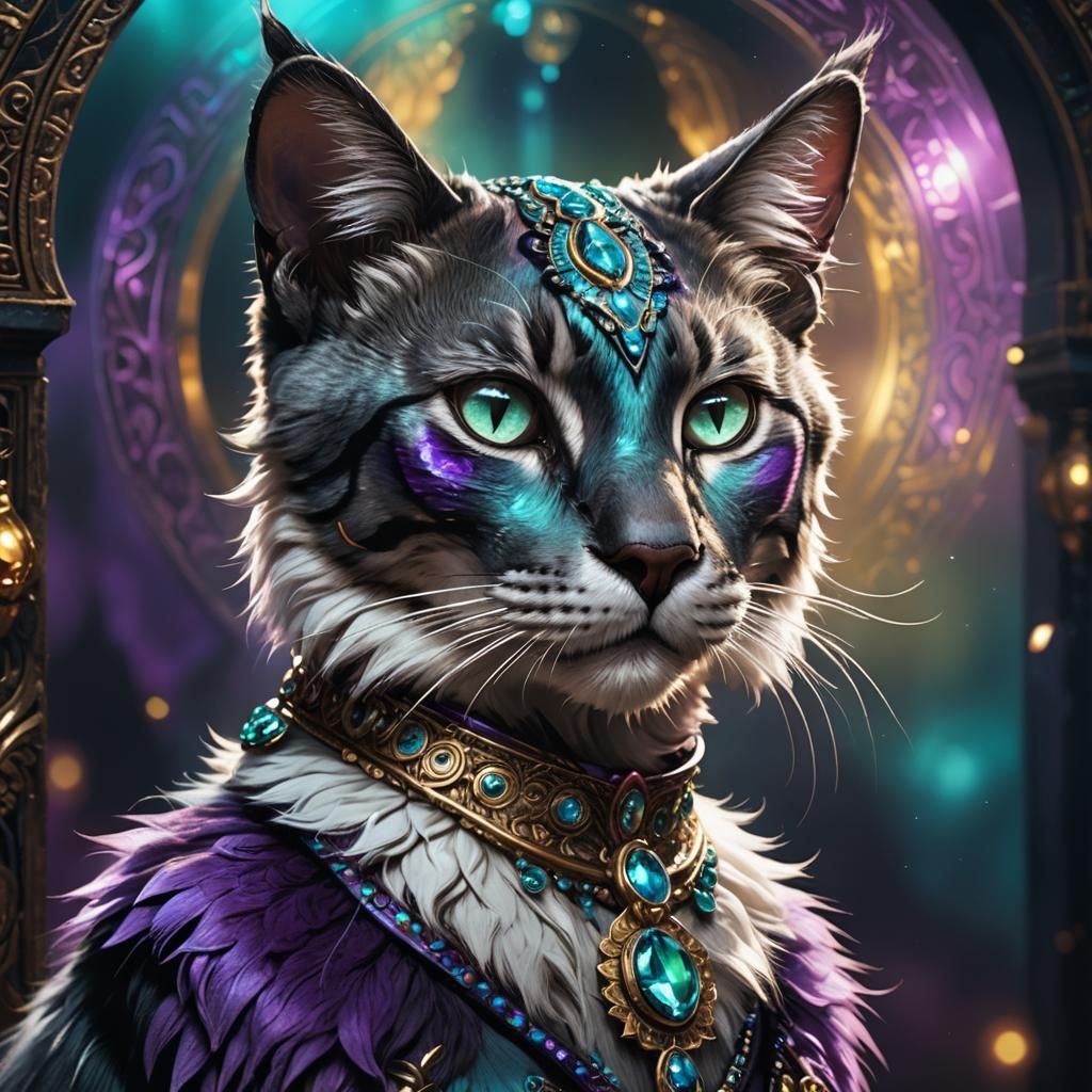 Luminous Cat Person Concept Art