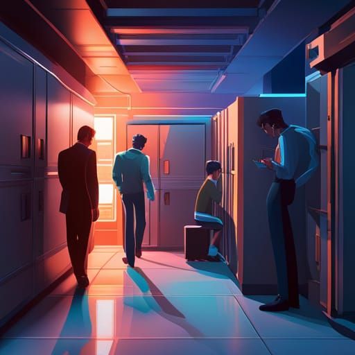 Secret Document in Underground Bunker: Low-Poly Art