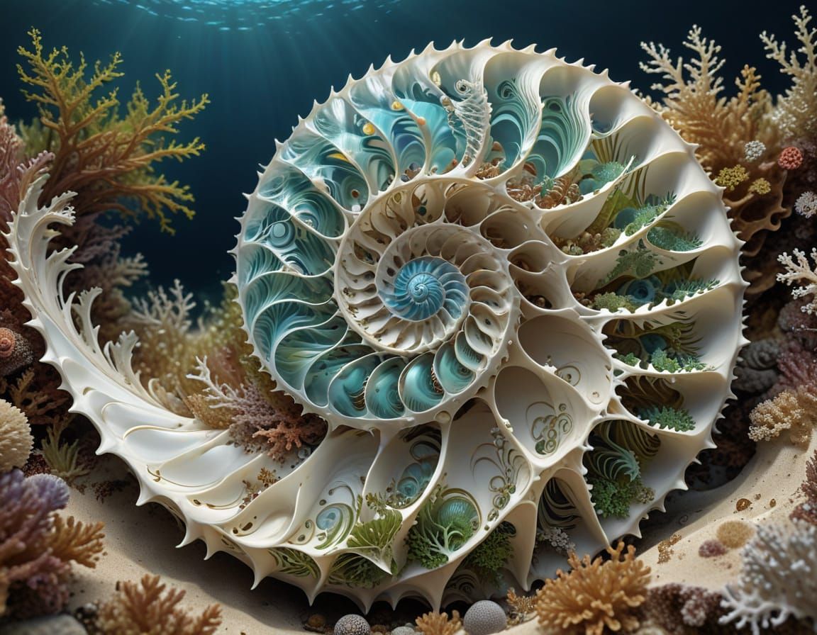 Fractals in a Realistic Nautilus Shell
