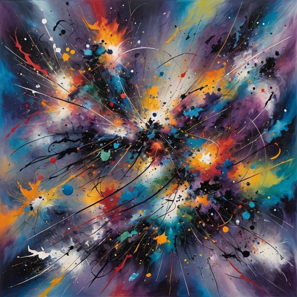 Cosmic Abstract Vortex in Futurism Style