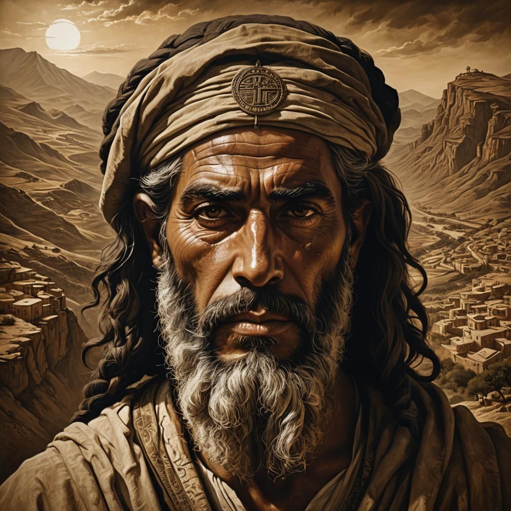 Ancient Hebraic Portrait: Man with Eyepatch