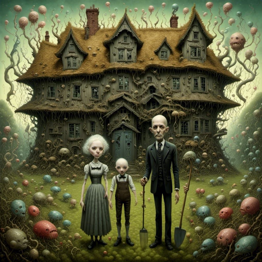 "American Gothic" <lora:Eerie Vibes:1.0>  <lora:Critter:1.0>...