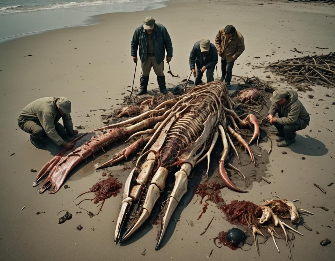 Horrific Carcass: Fishermen Discover Bloated Sea Monster