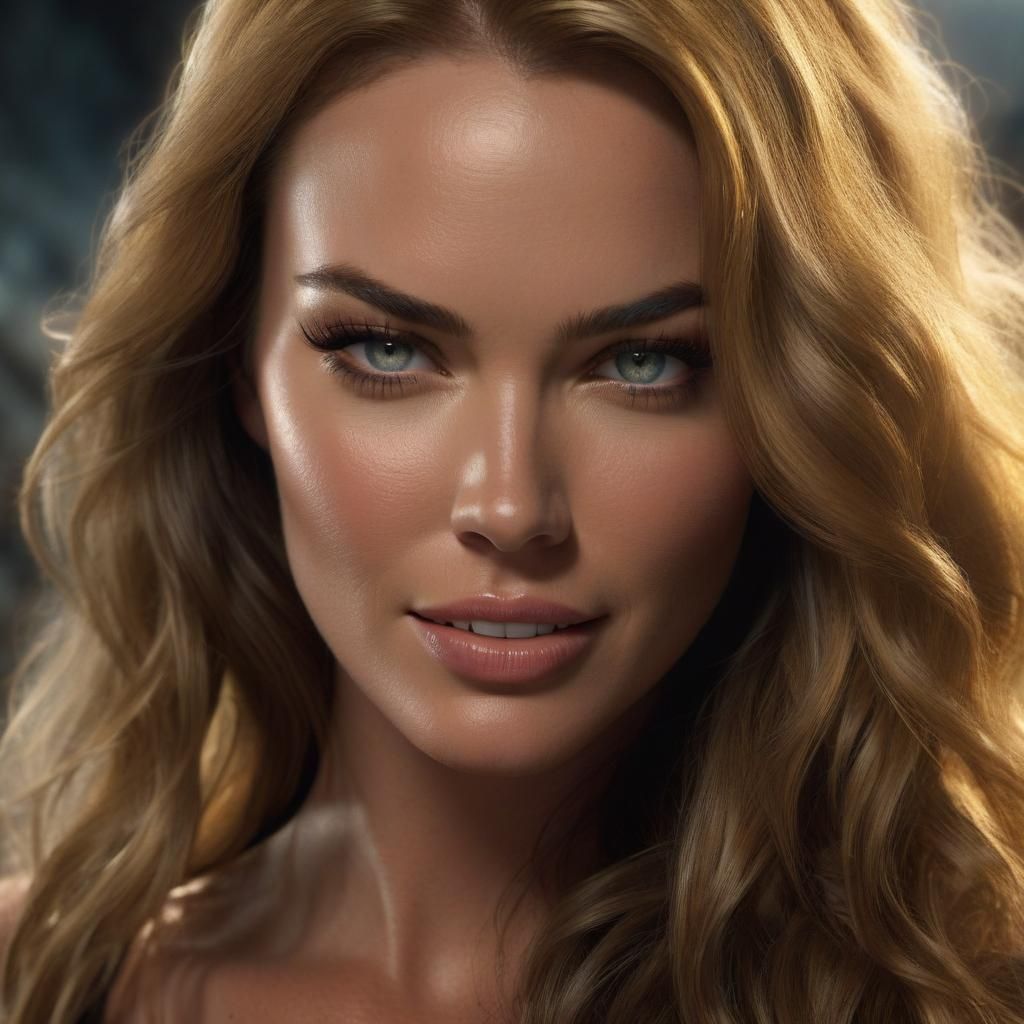 Golden Haired Model in Abandoned Mine Photograph