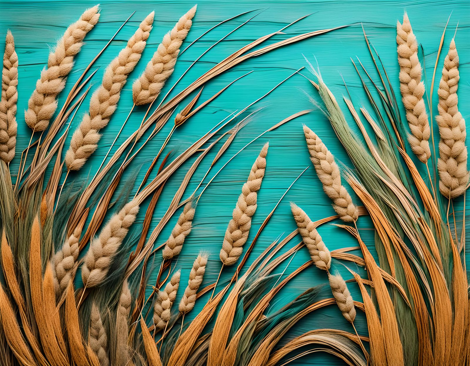 Abstract Boho Dry Grass Canvas Art