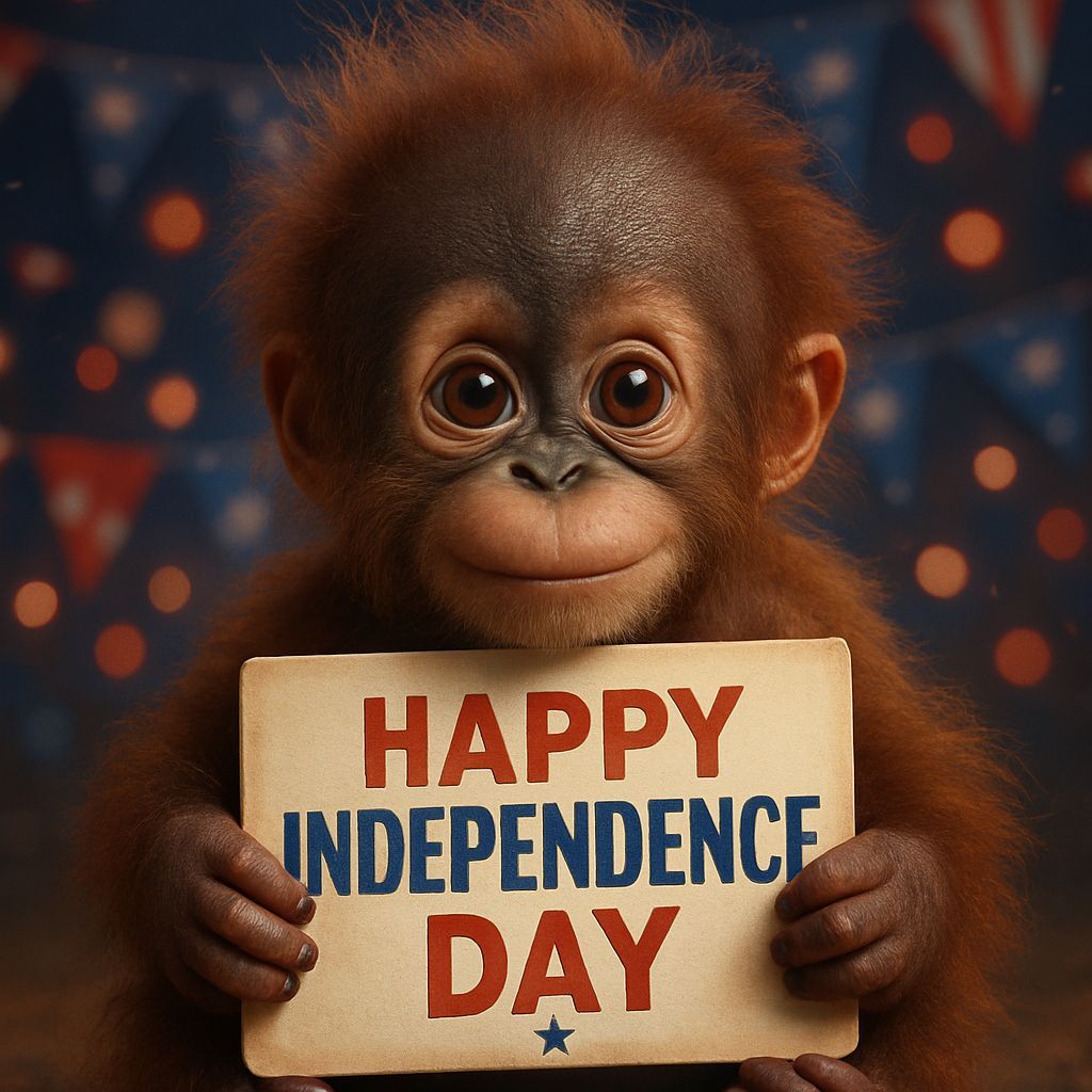 Happy Independence Day - Orangutan
