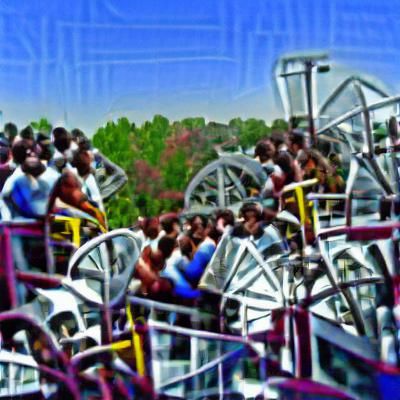 Colorful Amusement Park Scene