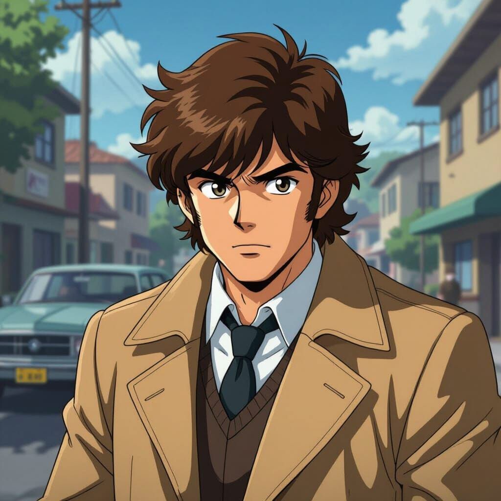 Columbo and A-Team Crossover Anime Style