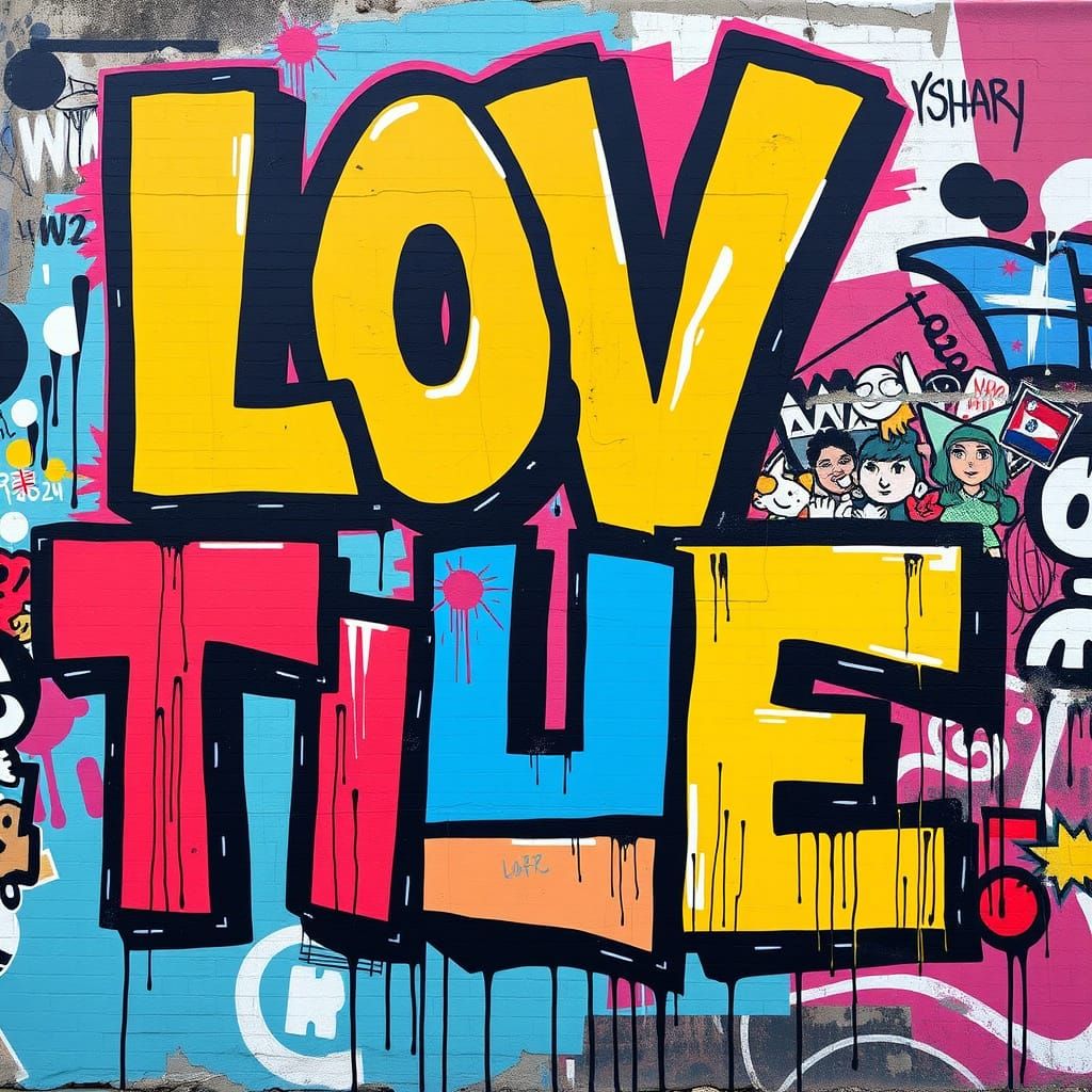 Dynamic Graffiti Street Art With Bold Elements