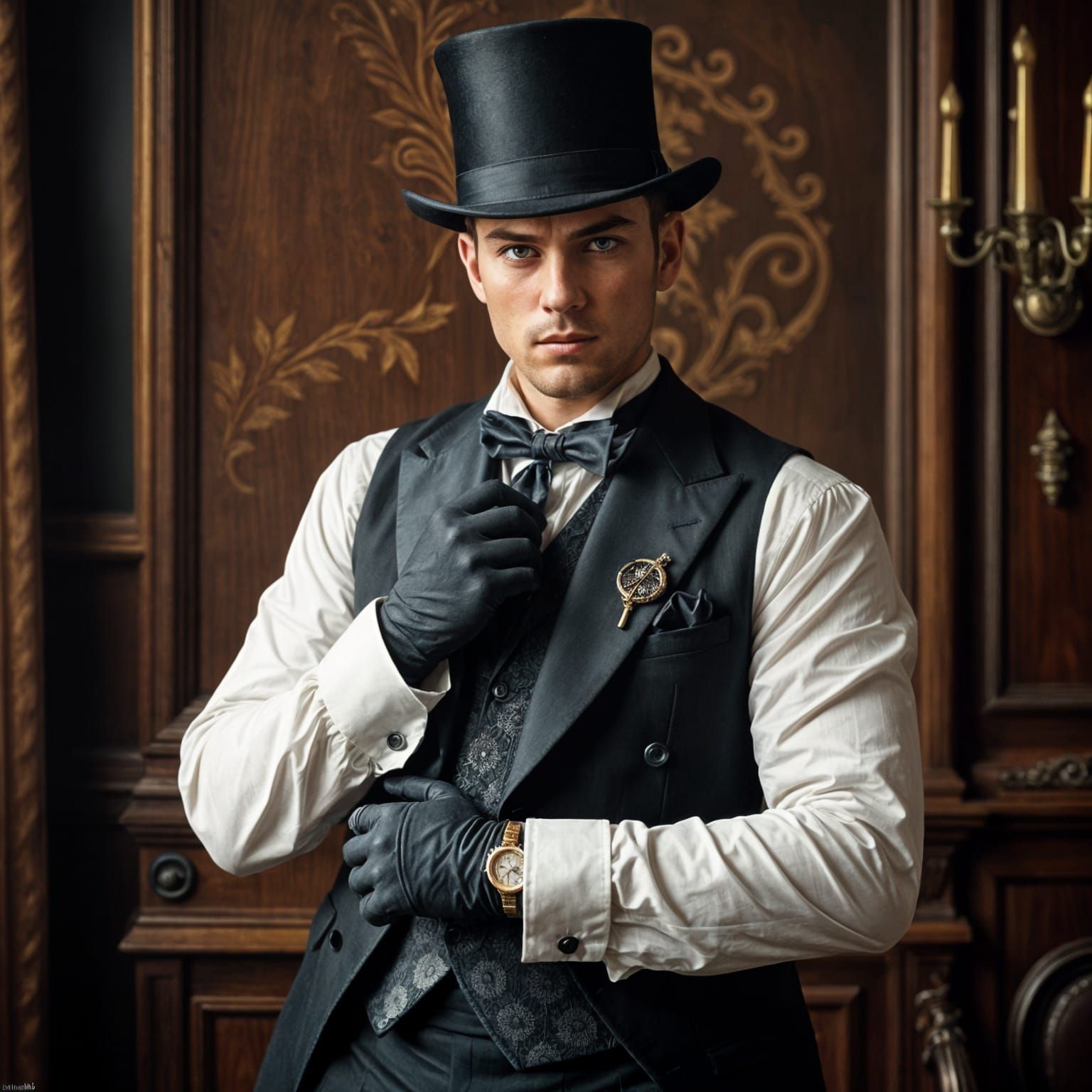 Stylish Neo-Victorian Gentleman Portrait