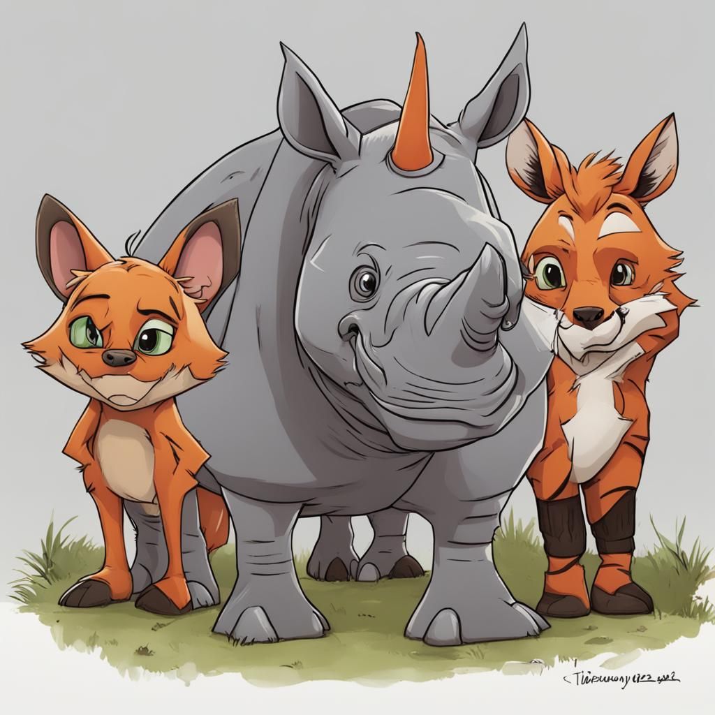 Tigrou, Rhino, and Foxy: An AI Interpretation