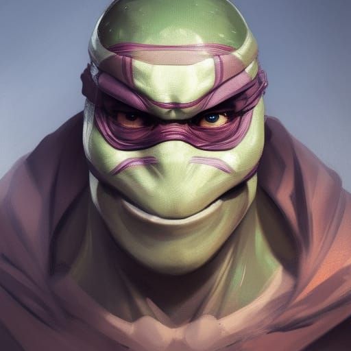 Hyperdetailed TMNT Portrait in Art Nouveau Style