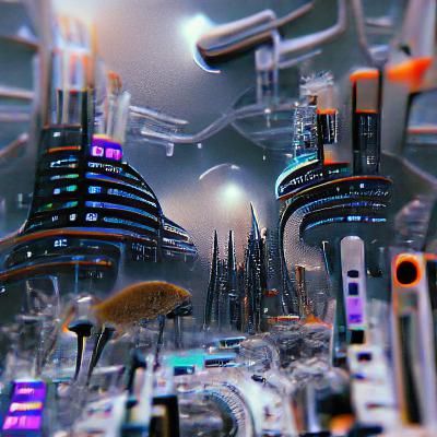 Futuristic Sci-Fi Cityscape