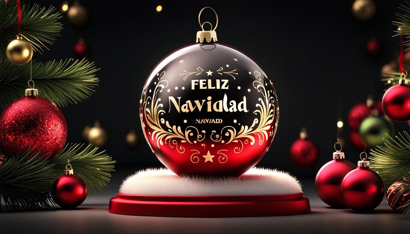 Feliz Navidad: A Hyper-Realistic Christmas Ornament