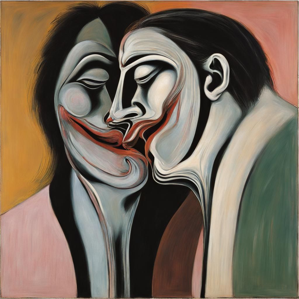 Visceral Kiss Inspired by Francis Bacon
