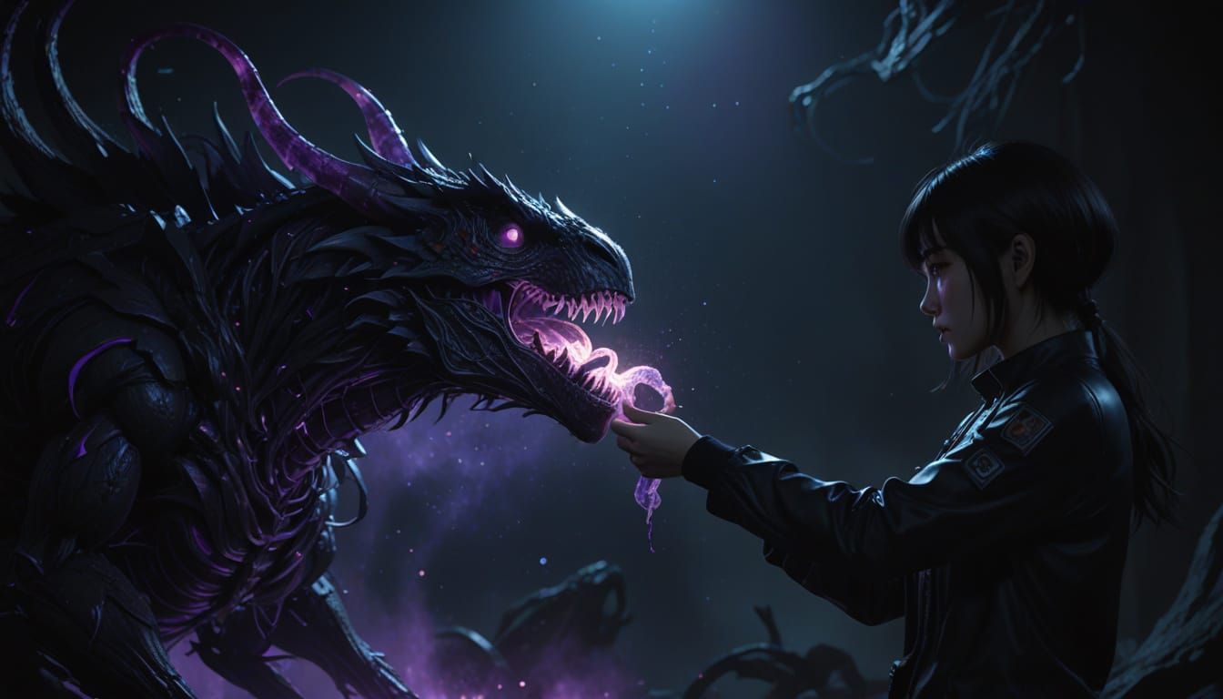 Taming a Cosmic Horror: Dramatic Anime Film Still