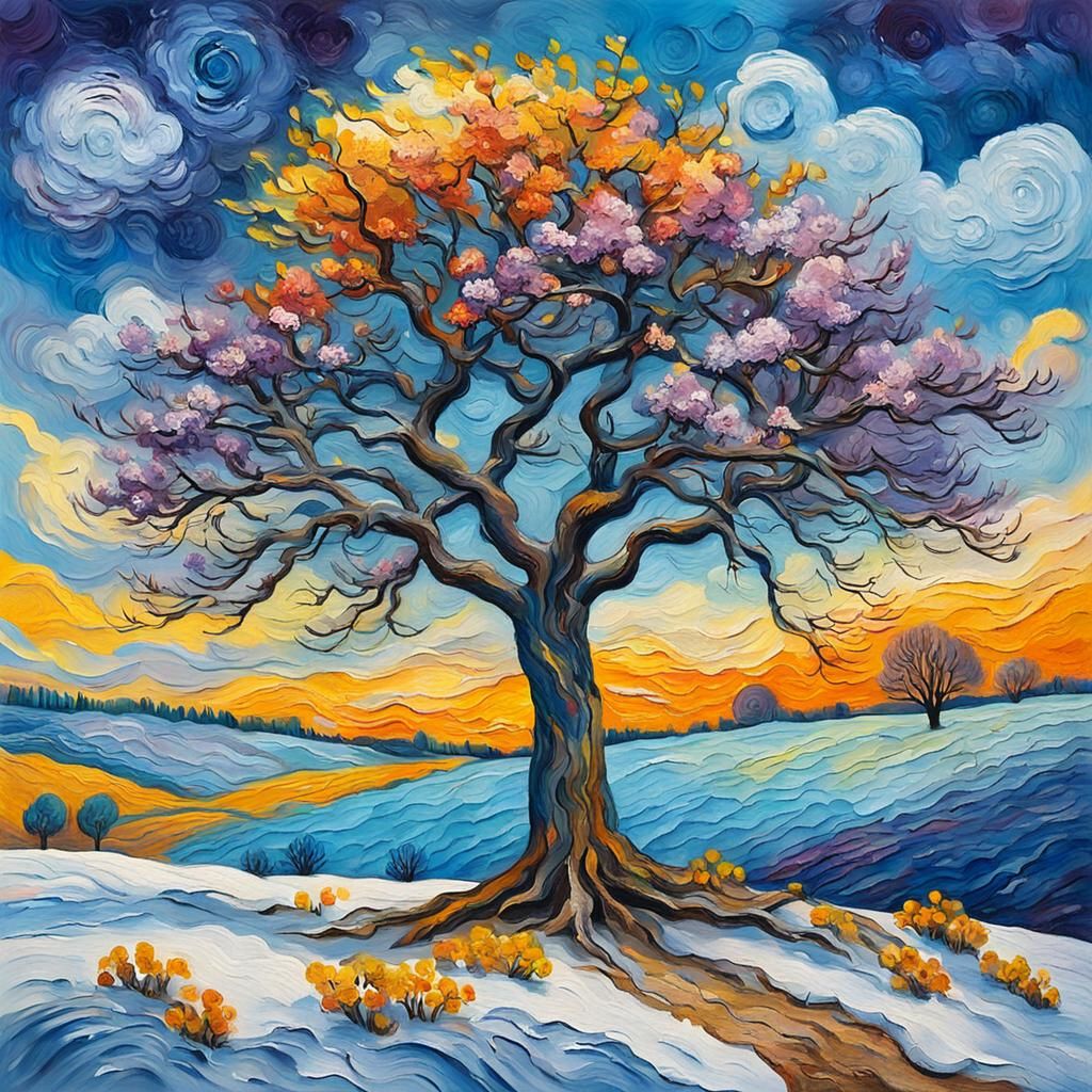 Arbre magnifique dans un paysage