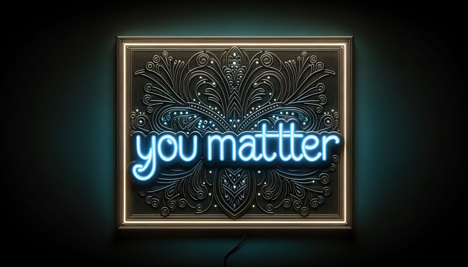 Glowing Neon Sign: You Matter - Digital Art