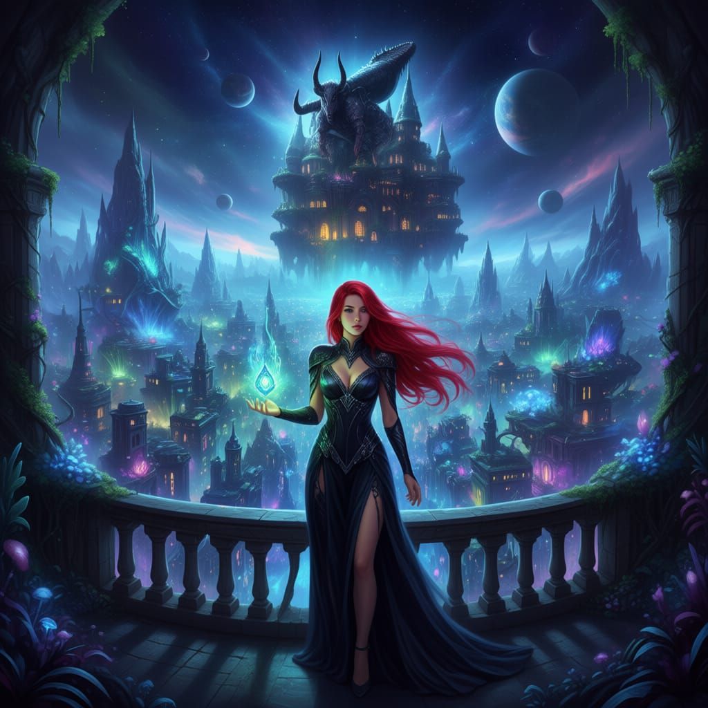 Fantasy Art: Minotaur, Lizard Rider & Alien City