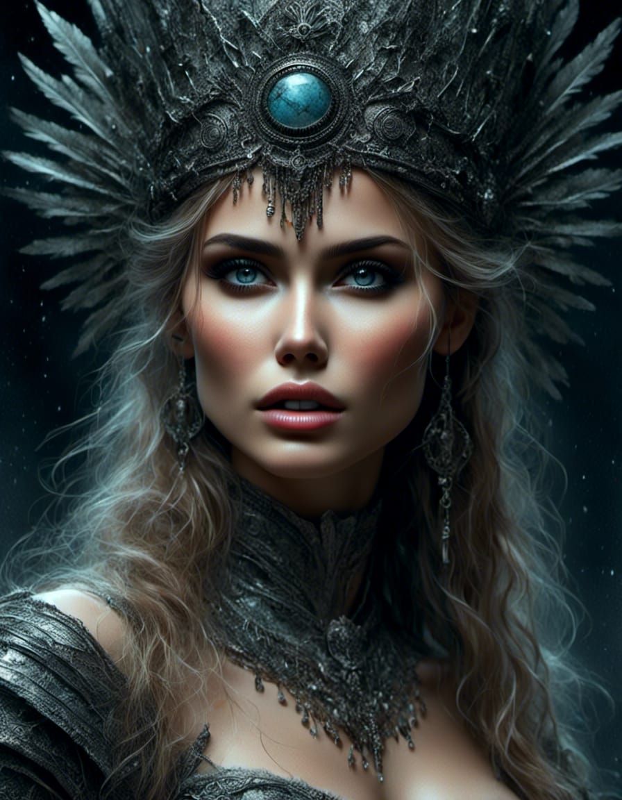 Hyperrealistic Illustration of Beautiful Woman by Royo